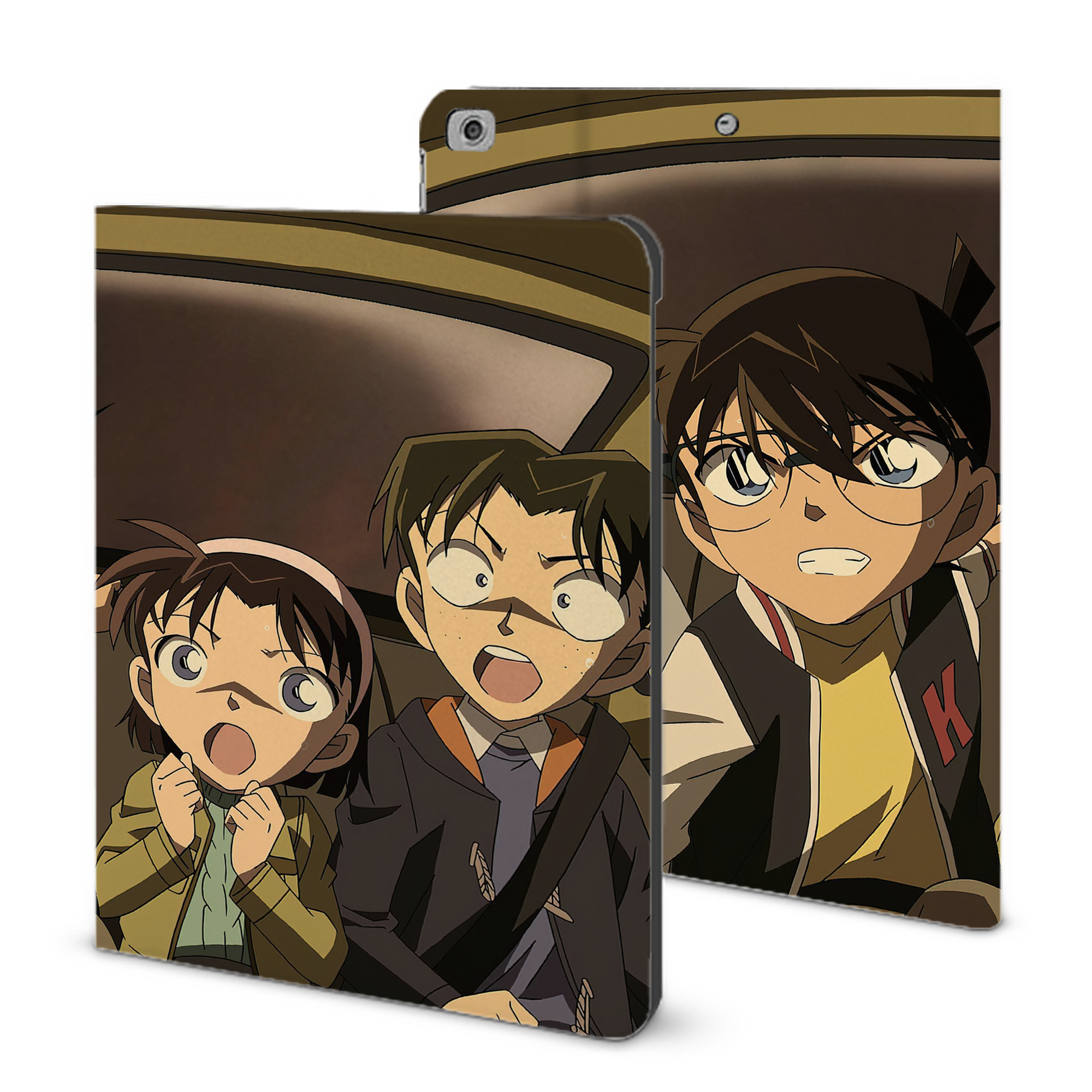 （画像用） 名探偵コナン Detective Conan IPad ケース ブック型 PUレザー TPU 耐衝撃 軽量 薄型 ペン収納なし 全面保護 IPad 各モデル対応